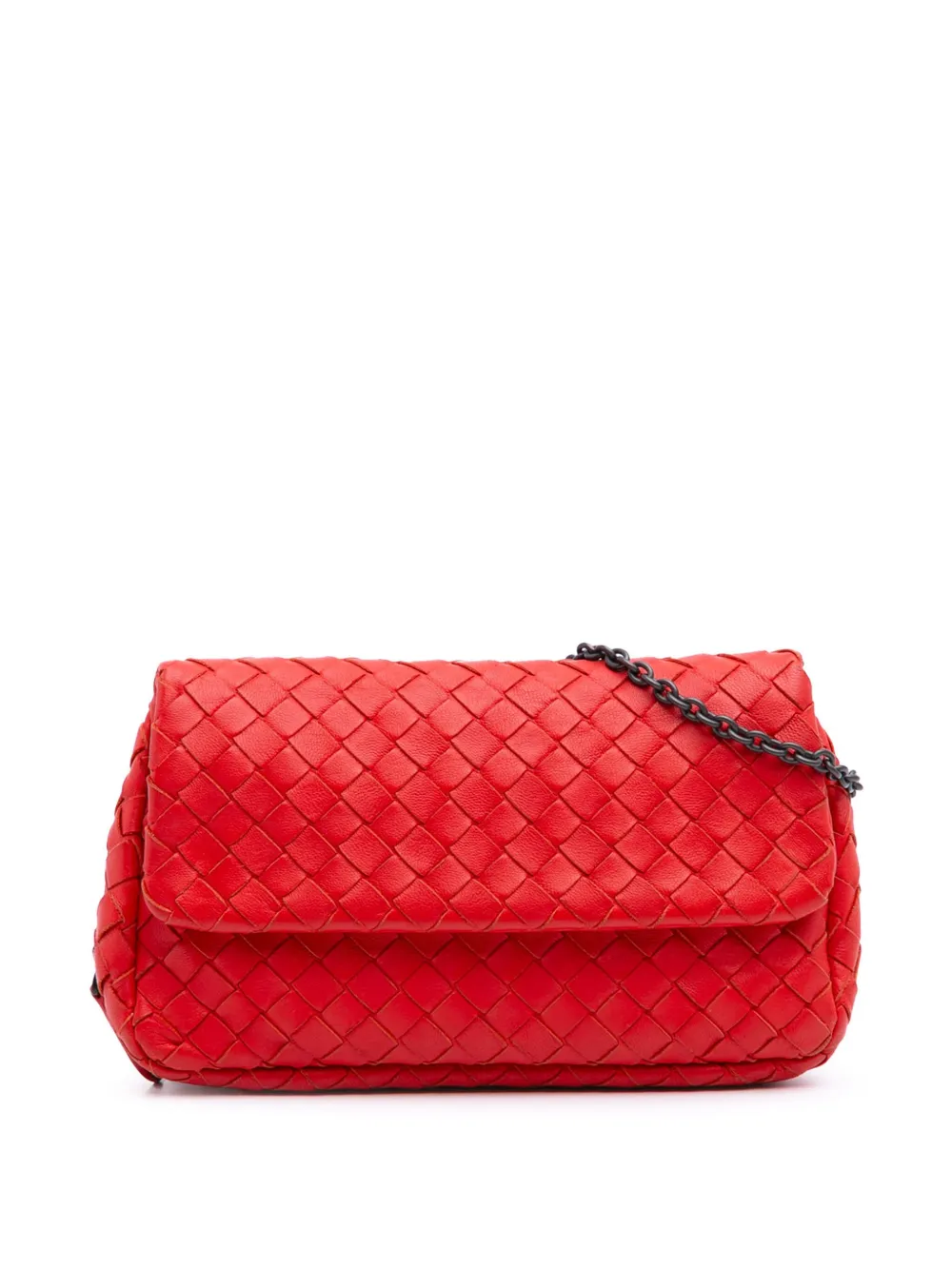 Bottega Veneta Pre-Owned 2012-2025 Mini Nappa Intrecciato Expandable Chain crossbody bag | Red | Image 1
