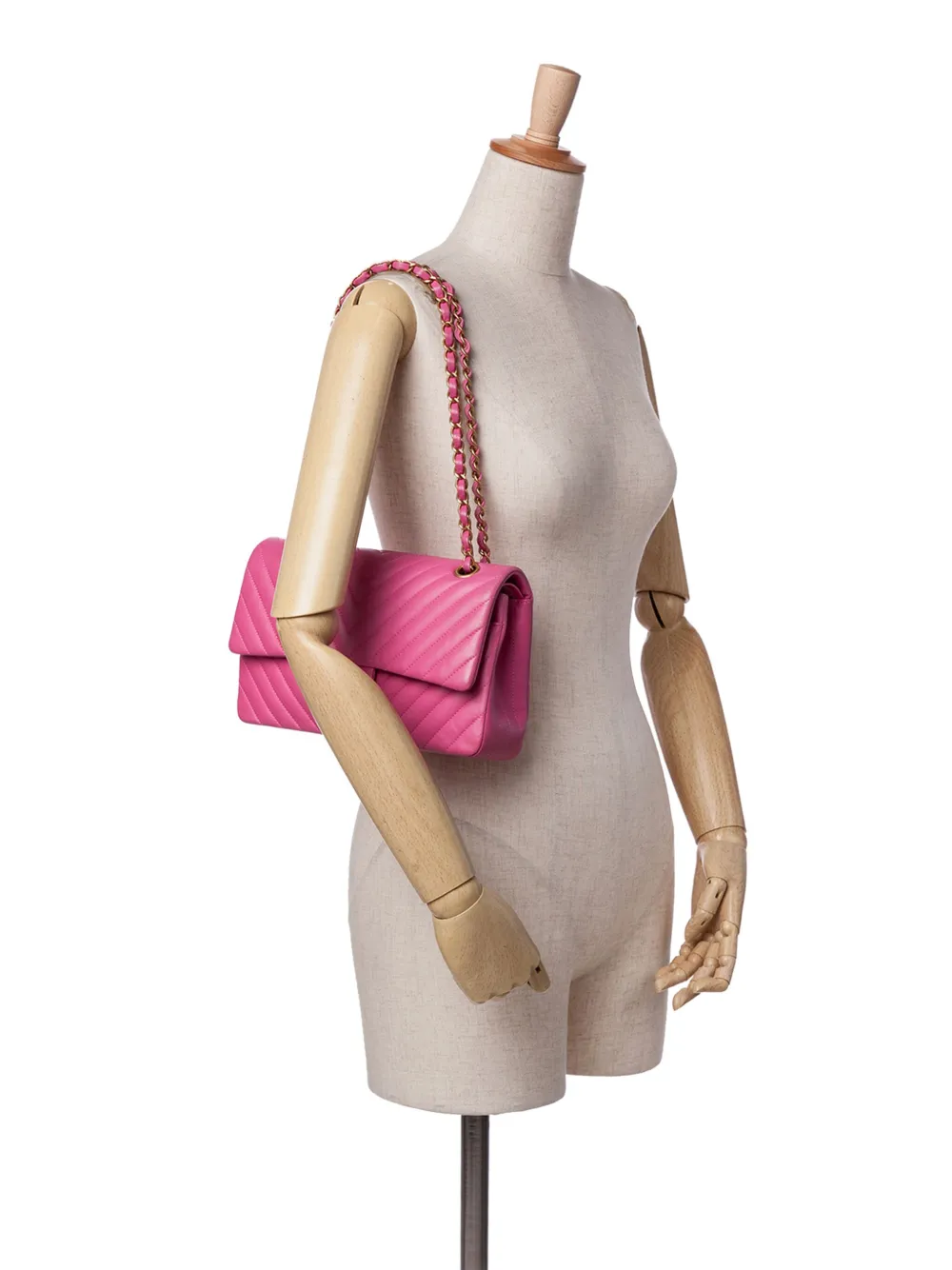 CHANEL Pre-Owned 2015-2016 Medium Classic Chevron Lambskin Double Flap shoulder bag | Pre-Owned | Image 2