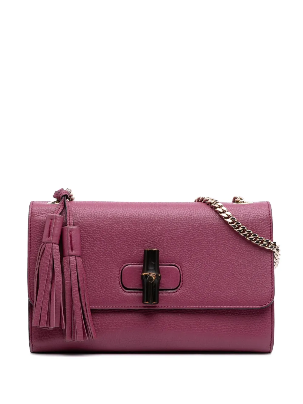 Gucci Pre-Owned 2016-2025 ミディアム レザー ミス バンブー ショルダーバッグ - ピンク Gucci Pre-Owned 2016-2025 ミディアム レザー ミス バンブー ショルダーバッグ - ピンク
