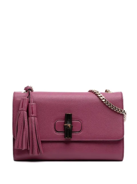 Gucci Pre-Owned sac à bandoulière en cuir Miss Bamboo médium (2016-2015)