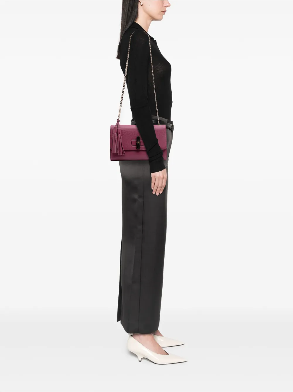 Gucci Pre-Owned 2016-2025 Medium Leather Miss Bamboo crossbody bag | Pre-Owned | Image 2
