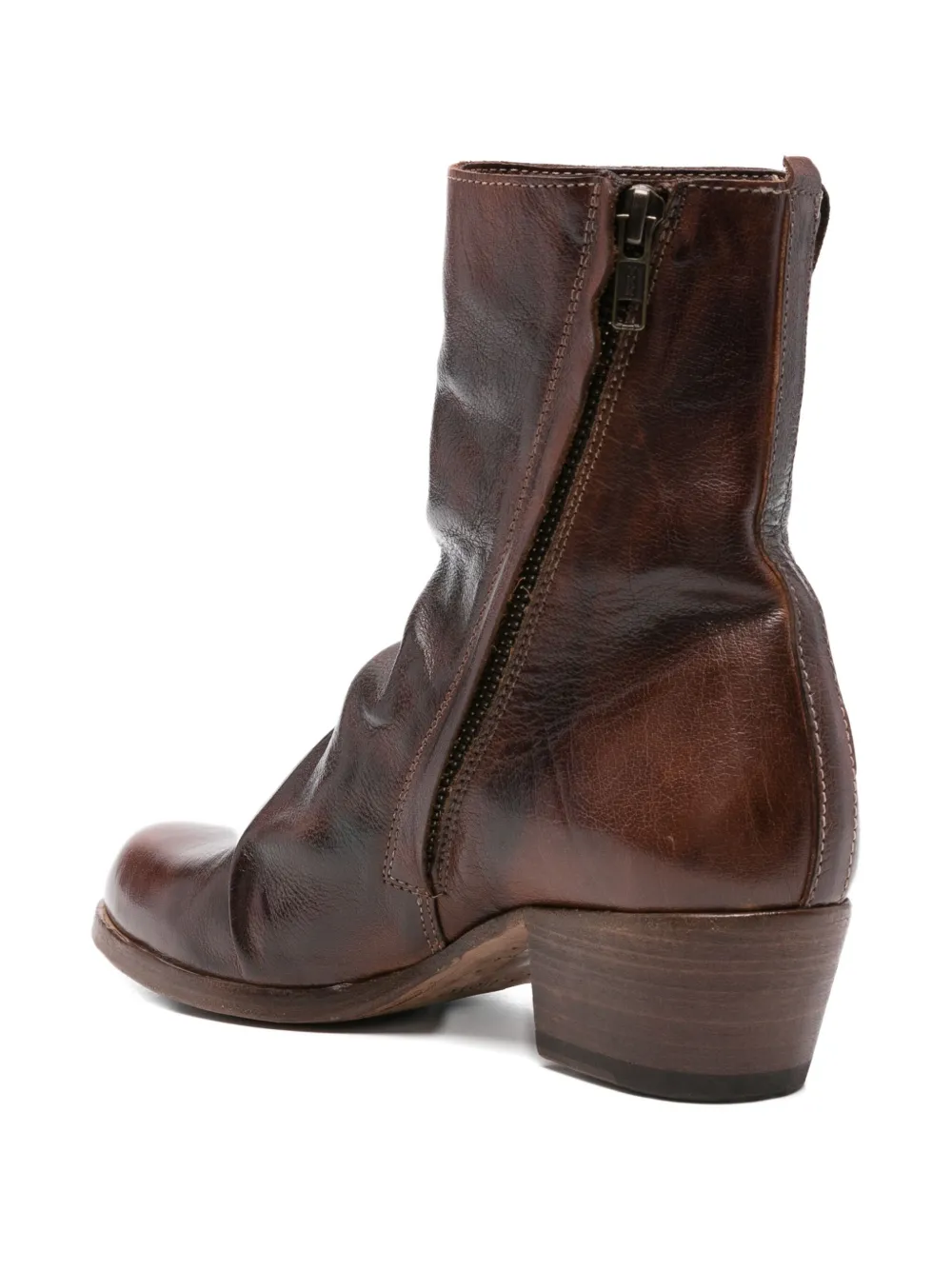 Shoto 45mm zip-detail boots Brown