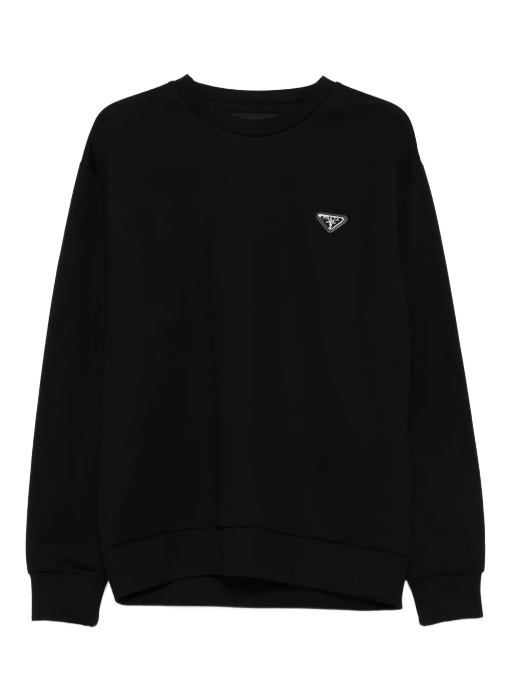 Prada Sweater met logoplakkaat Zwart