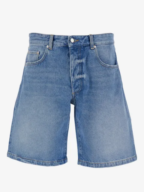 ICON DENIM logo-patch denim shorts