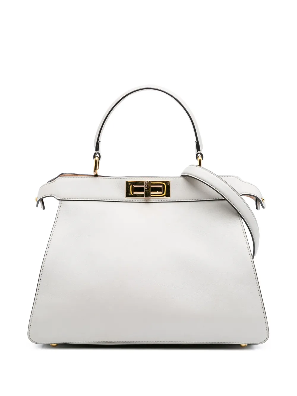 Fendi Pre-Owned 2010-2025 Medium Leather Peekaboo ISeeU satchel | White | Image 1
