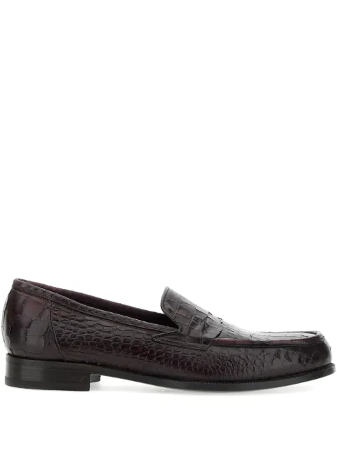 Lidfort embossed-crocodile loafers