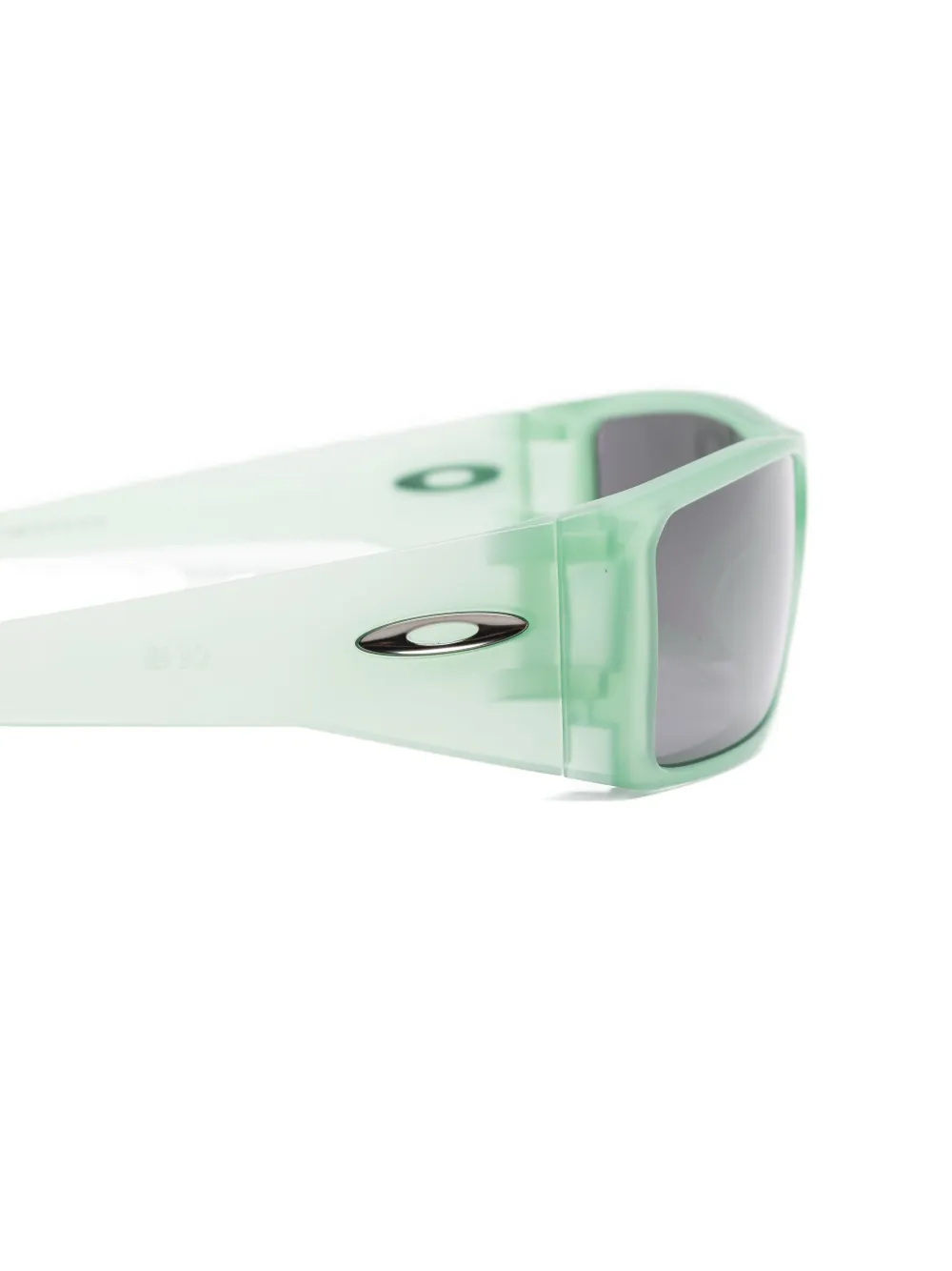 Oakley Heliostat matte zonnebril met doorzichtig rechthoekig montuur Groen