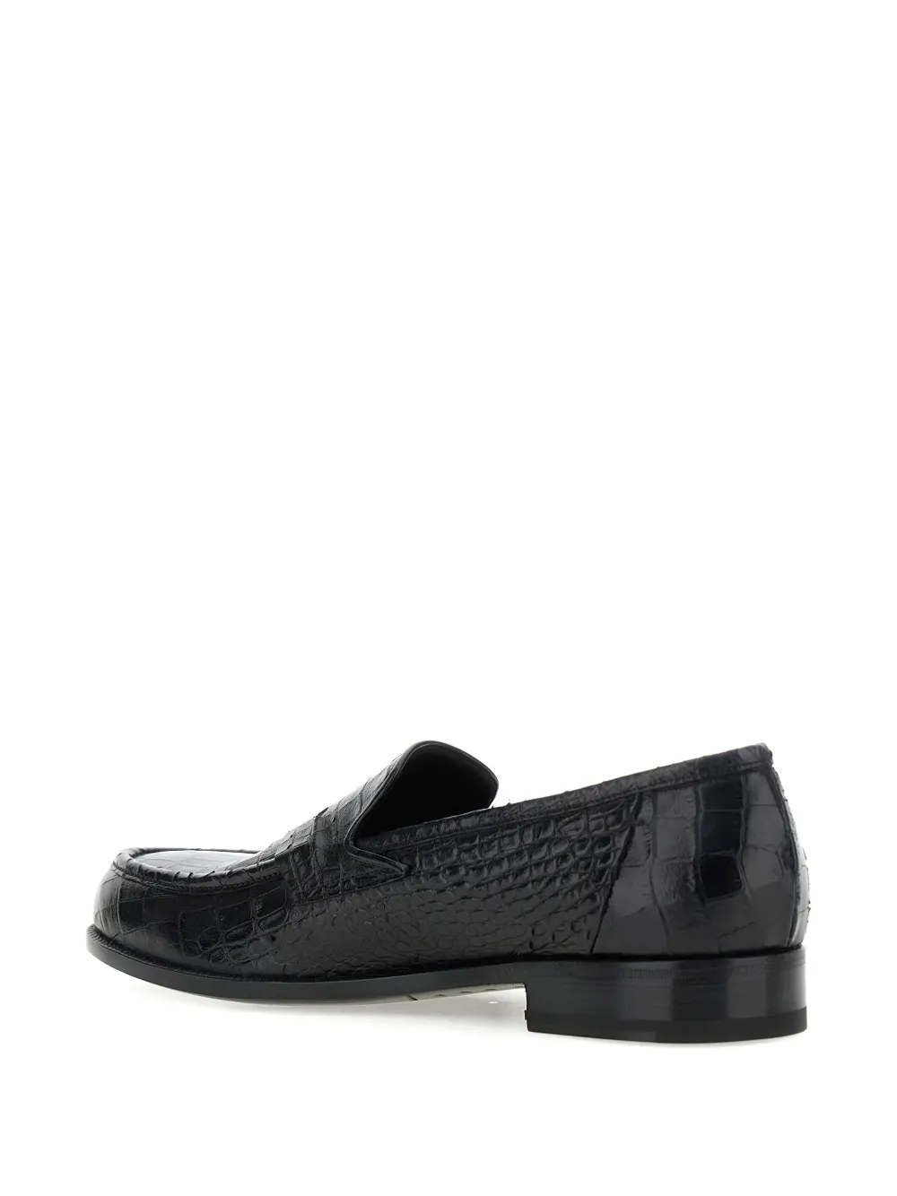 Lidfort embossed-crocodile loafers Black