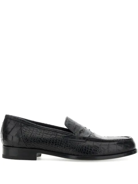 Lidfort embossed-crocodile loafers