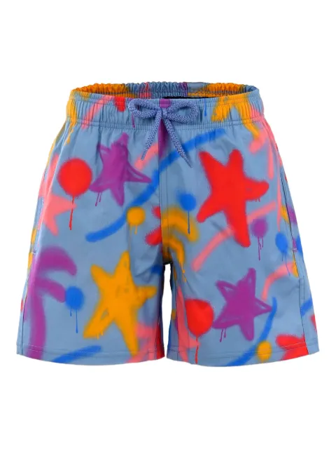Palm Angels Kids spray-paint swim shorts