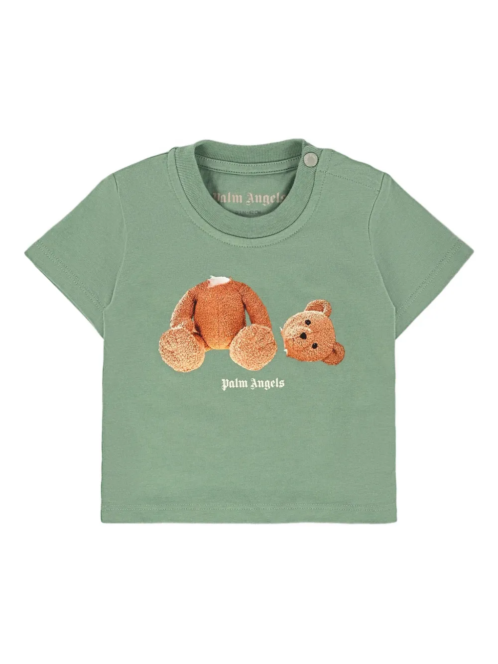 Palm Angels Kids Drie T-shirts met teddybeerprint Groen