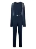 Max Mara cape-sleeve jumpsuit - Blue
