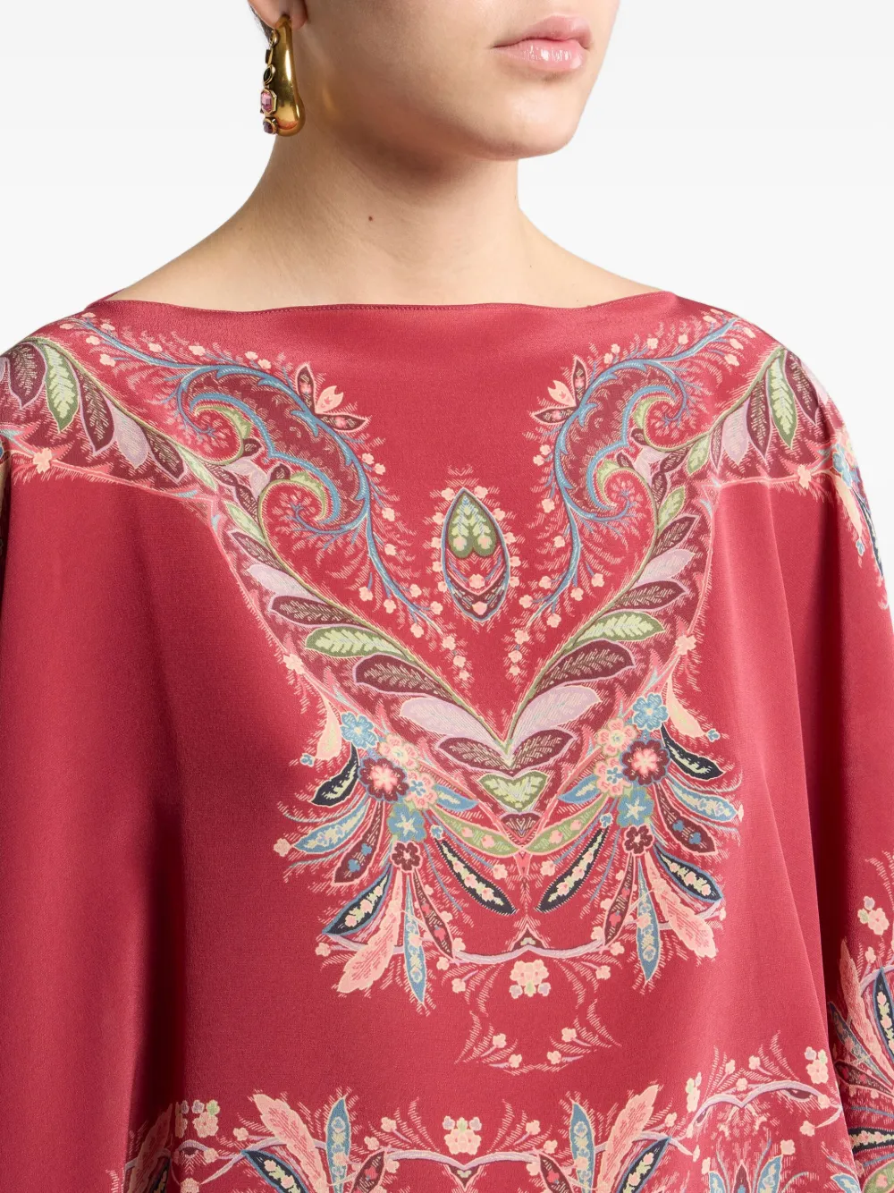 ETRO Asymmetrische blouse Rood
