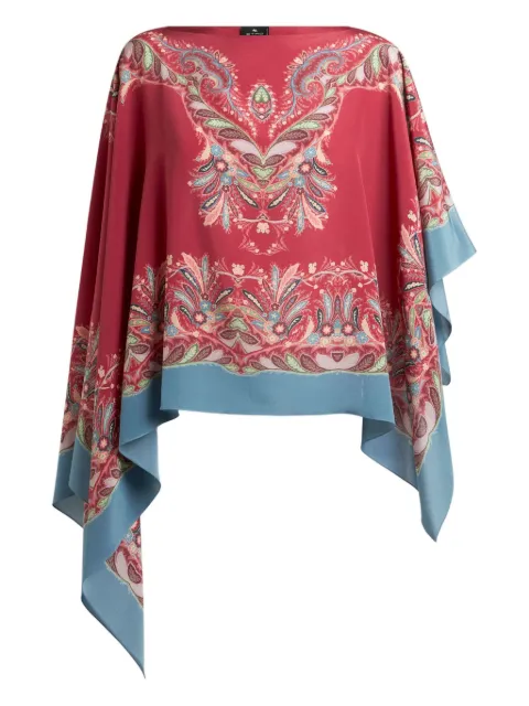 ETRO بلوزة غير متساوية الطول بطبعة بيزلي