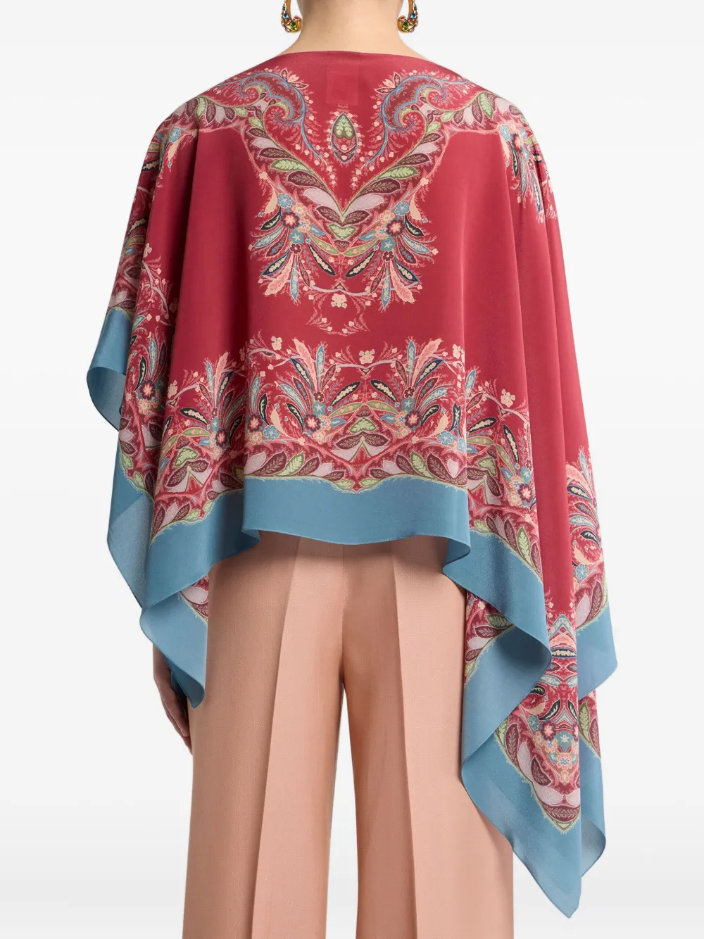 ETRO Asymmetrische blouse Rood