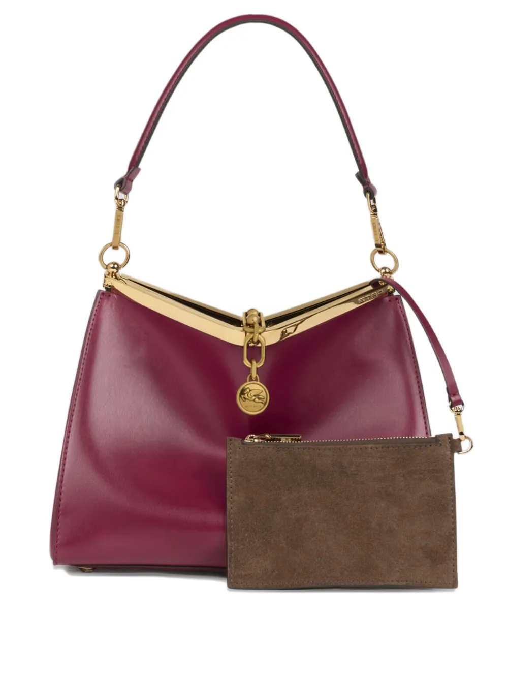 ETRO Vela raffia schoudertas Rood