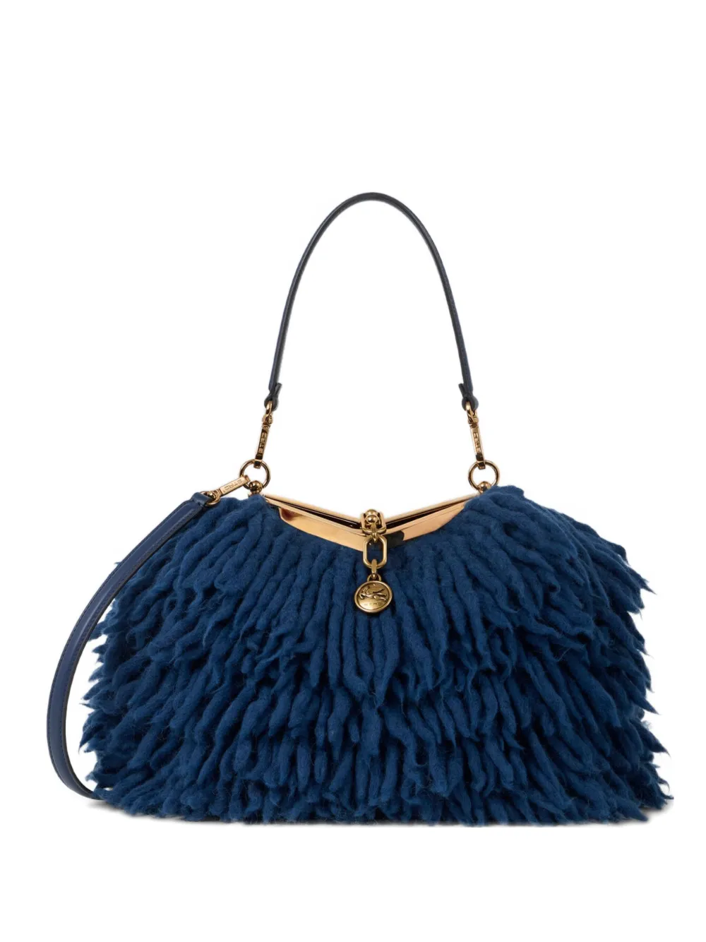 ETRO Vela wollen schoudertas Blauw