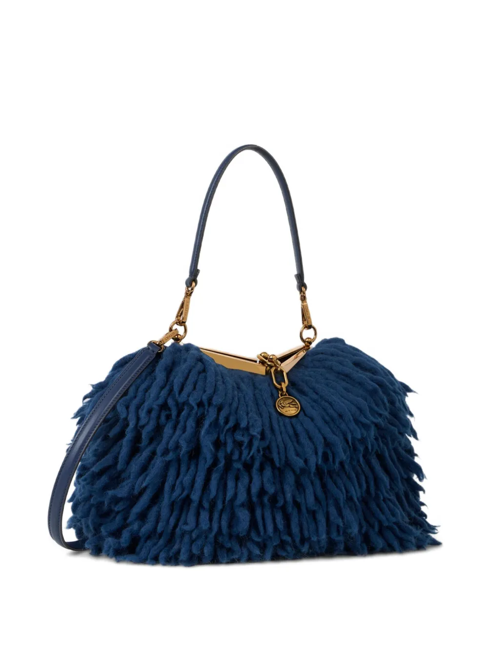 ETRO Vela wollen schoudertas Blauw