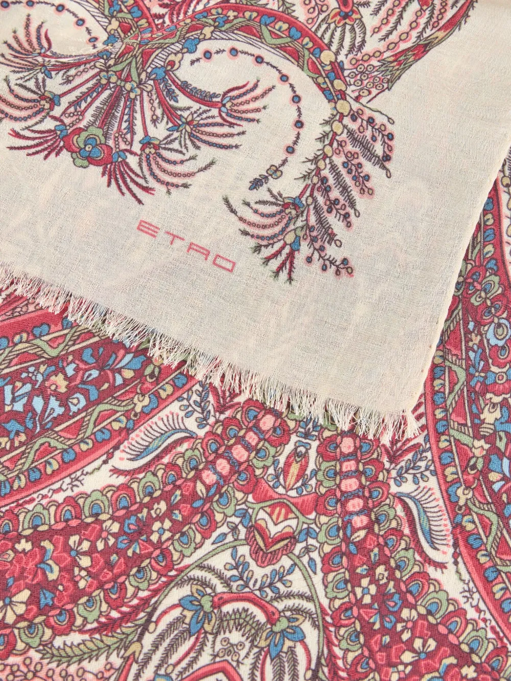 ETRO Sjaal met paisley-print Beige