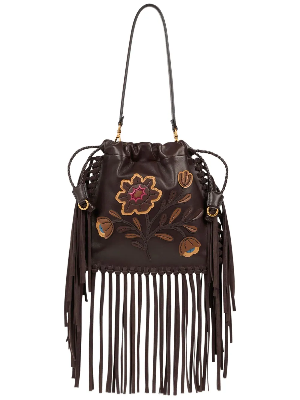 ETRO Small Kalispera embroidered bucket bag | Brown | Image 1