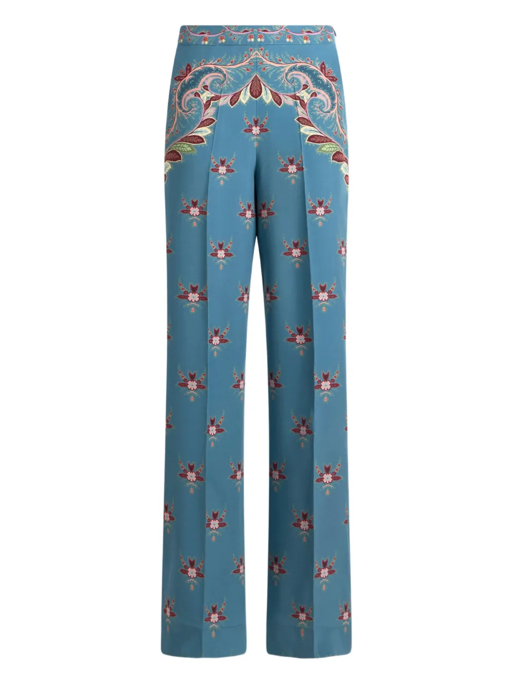 ETRO floral-print trousers Blauw