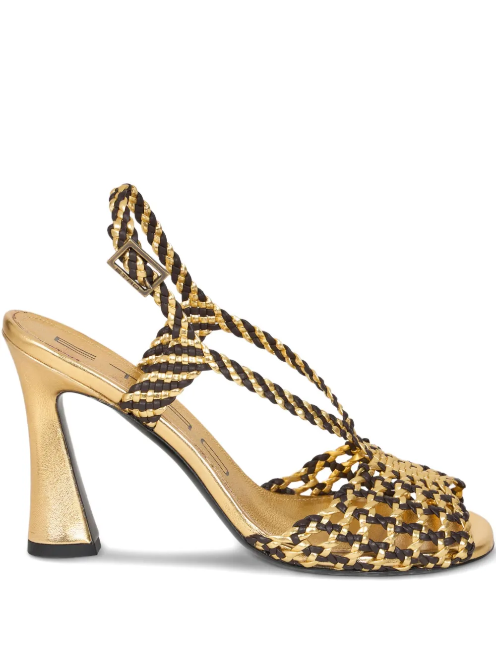 ETRO 90mm woven sandals Gold