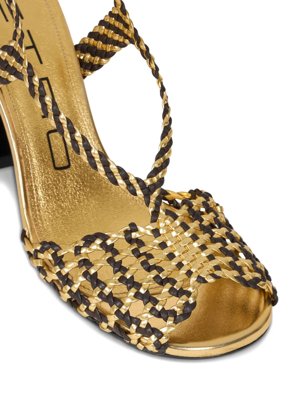 ETRO 90mm woven sandals Gold