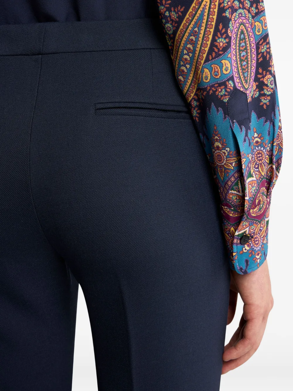 ETRO Cropped broek Blauw