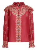 ETRO ruffled paisley-print blouse - Red