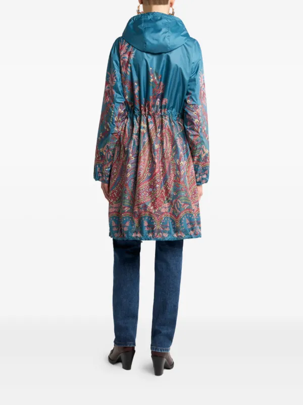 ETRO ペイズリー ポリエステル レインコート トレンチコート ライト 42