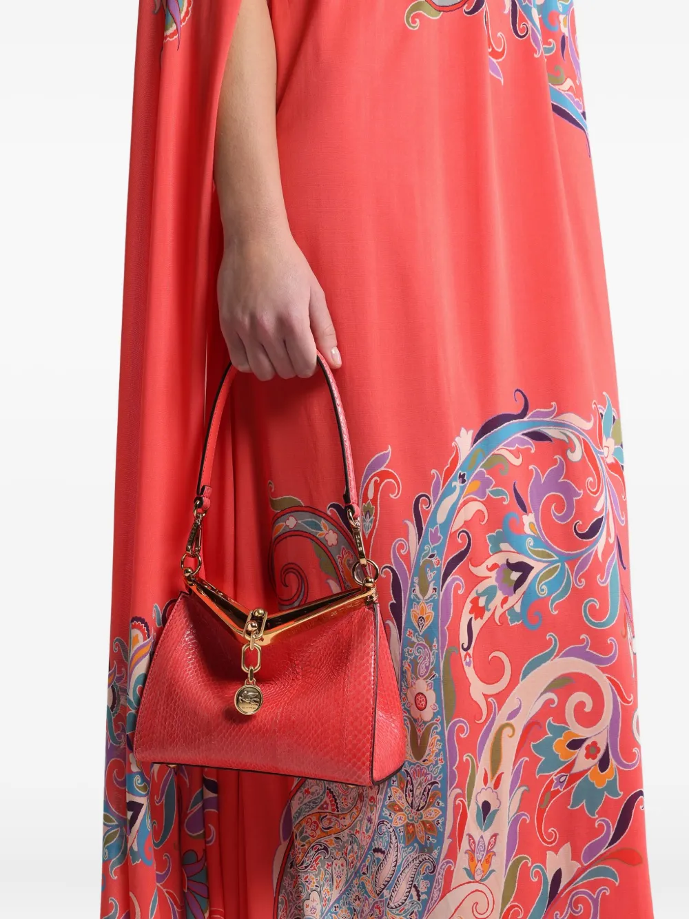 ETRO small Vela snakeskin clasp shoulder bag | Image 2