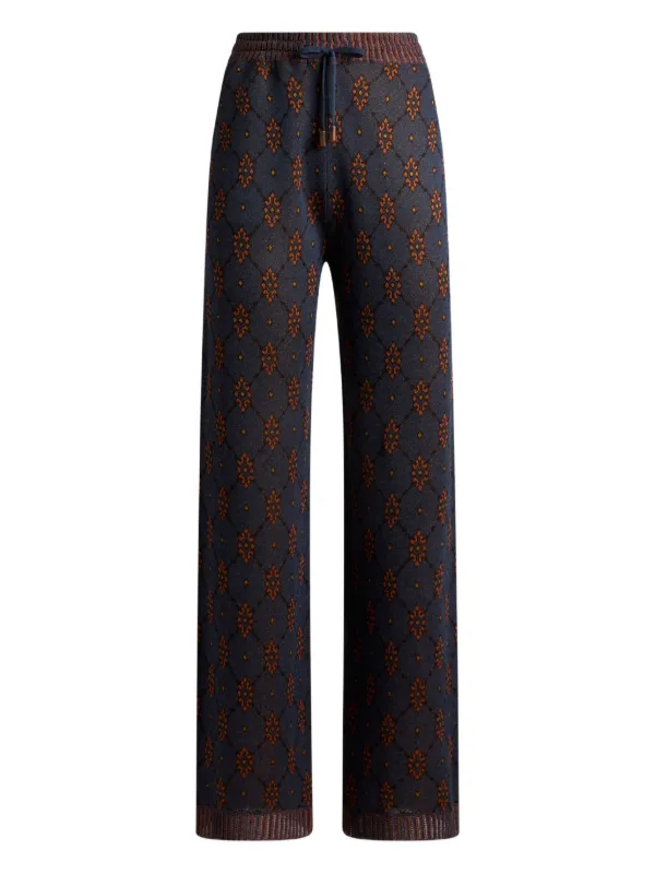 ニットパンツ エトロ ETRO パターン ニットパンツ | ブルー | FARFETCH JP