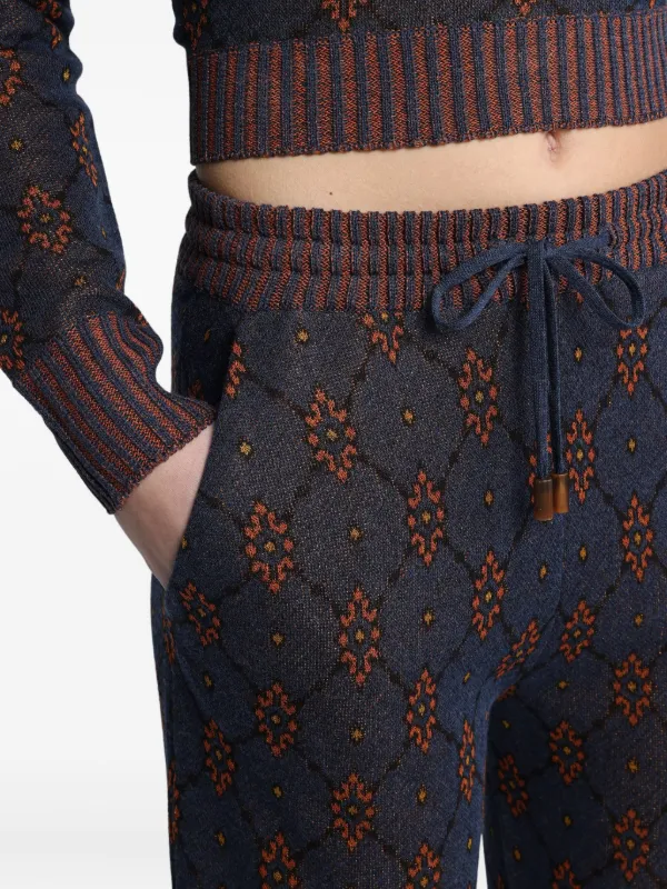 ニットパンツ エトロ ETRO パターン ニットパンツ | ブルー | FARFETCH JP