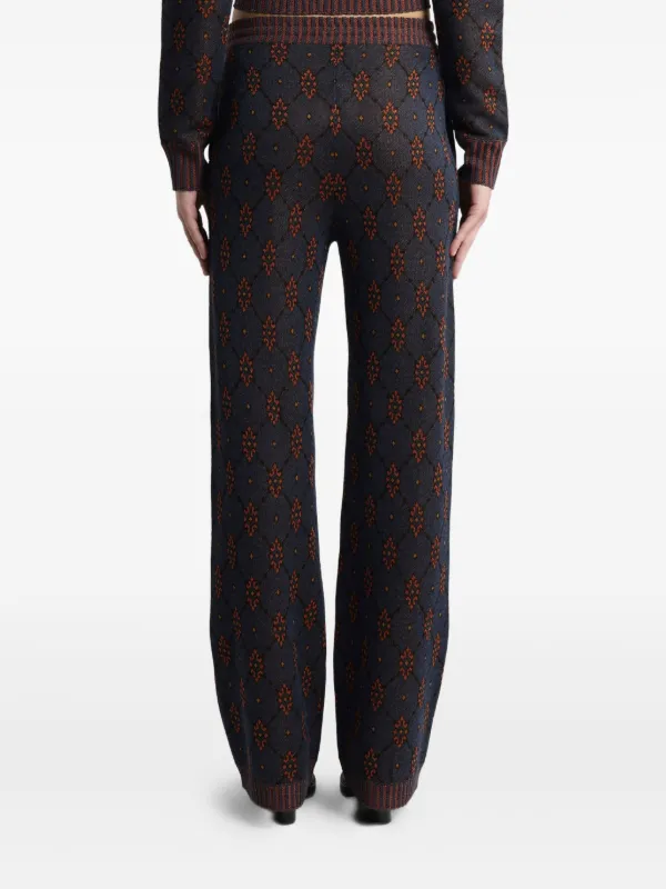 ETRO パターン ニットパンツ | ブルー | FARFETCH JP