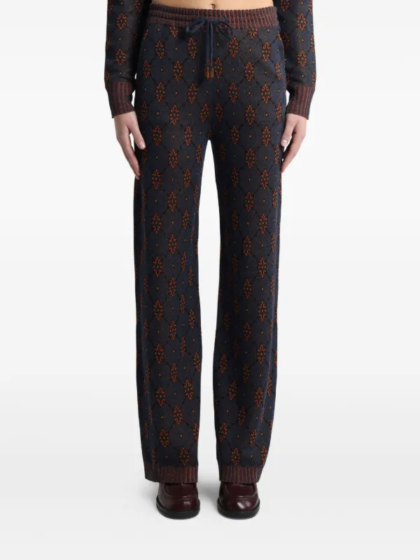 ETRO パターン ニットパンツ | ブルー | FARFETCH JP