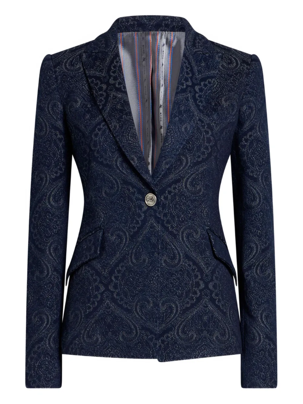 ETRO Blazer met paisley jacquard Blauw