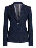 ETRO jacquard paisley blazer - Blue