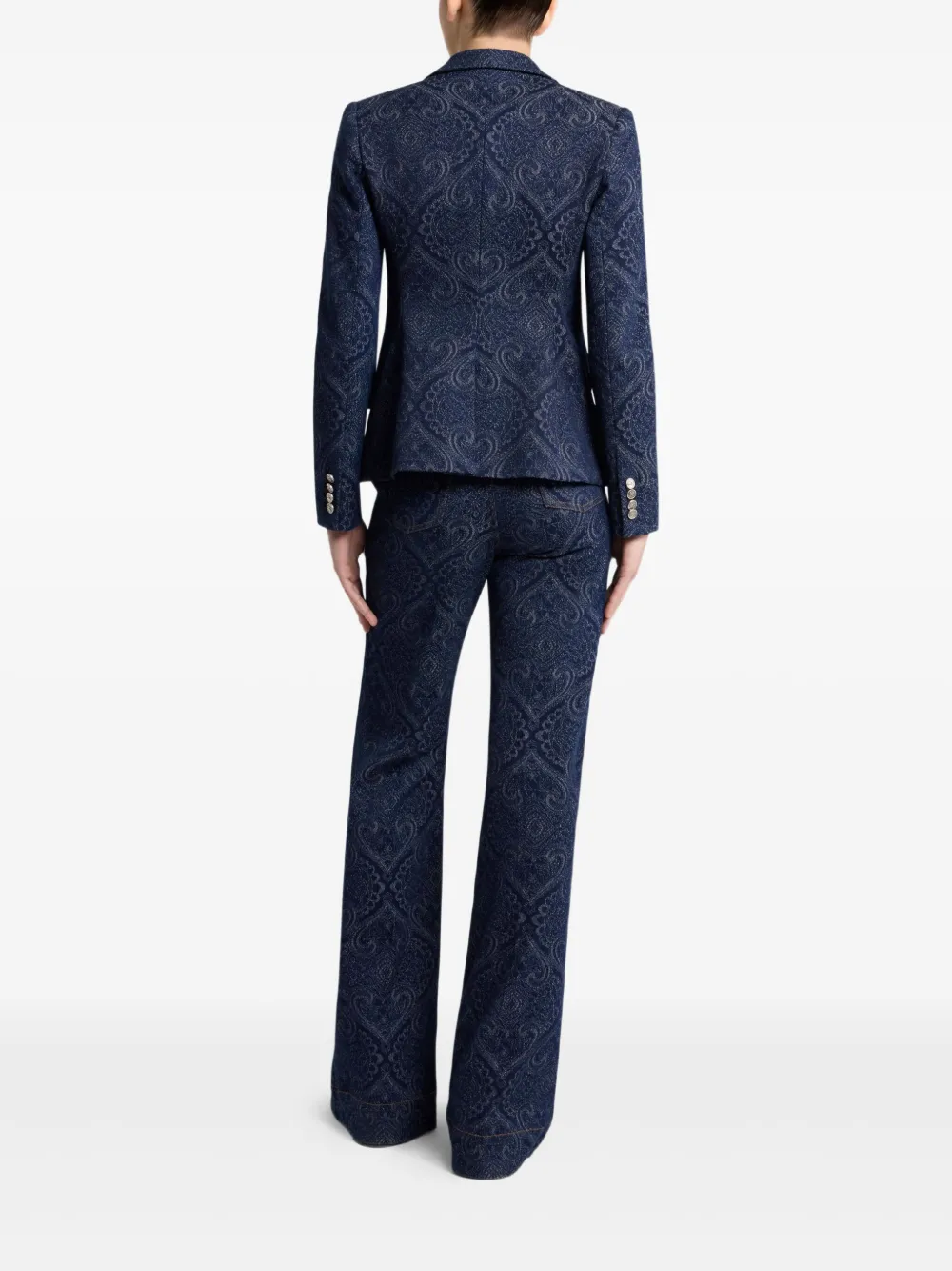 ETRO Blazer met paisley jacquard Blauw