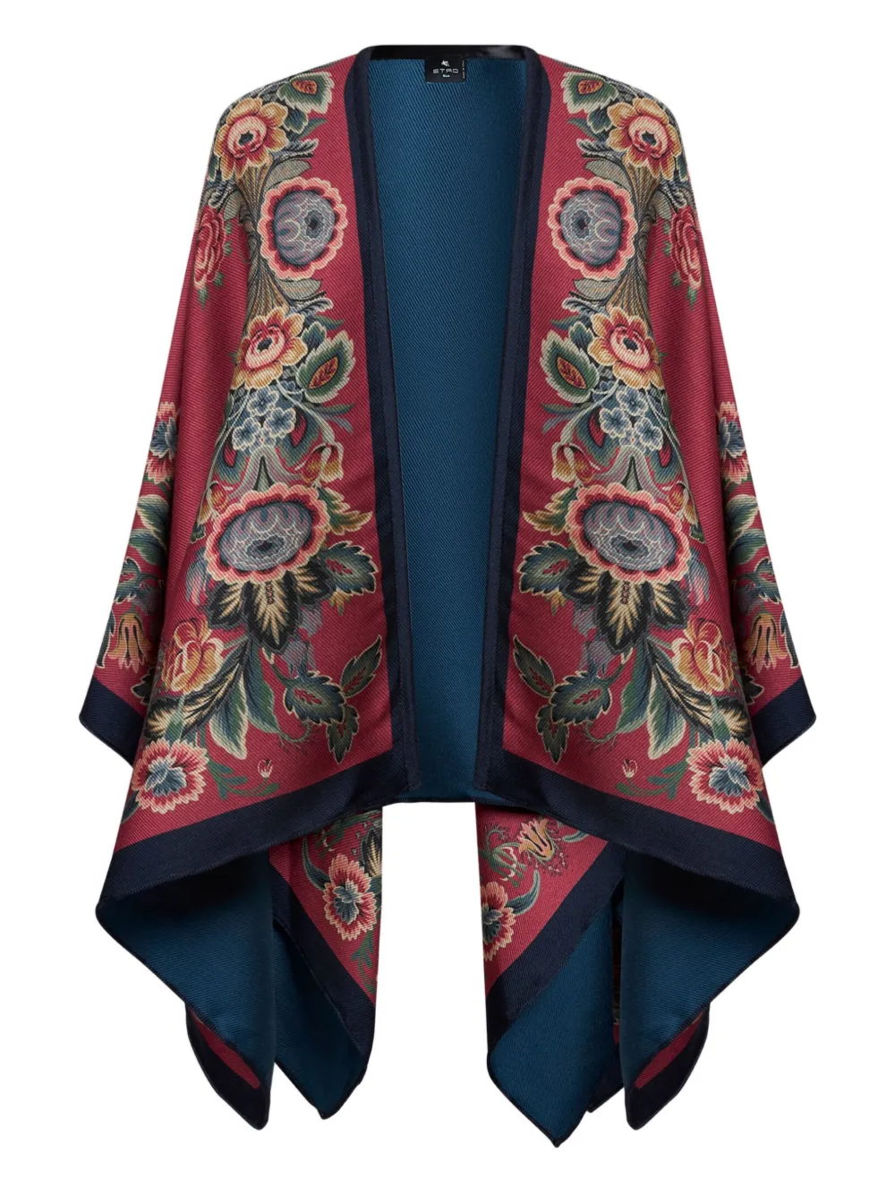 ETRO Cape met bloemenpatroon Rood