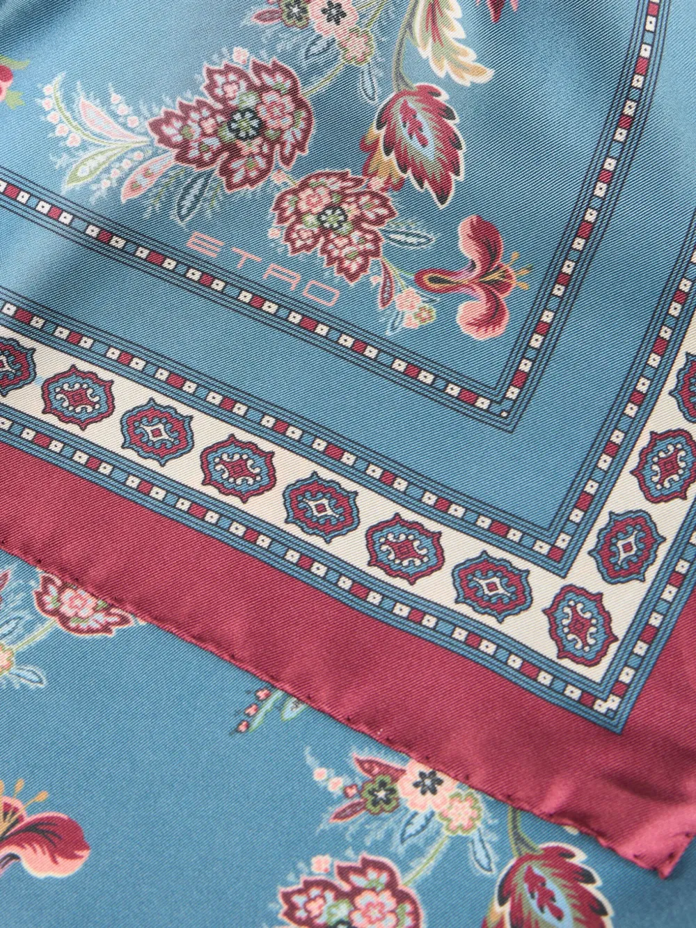 ETRO Sjaal met bloemenprint Blauw