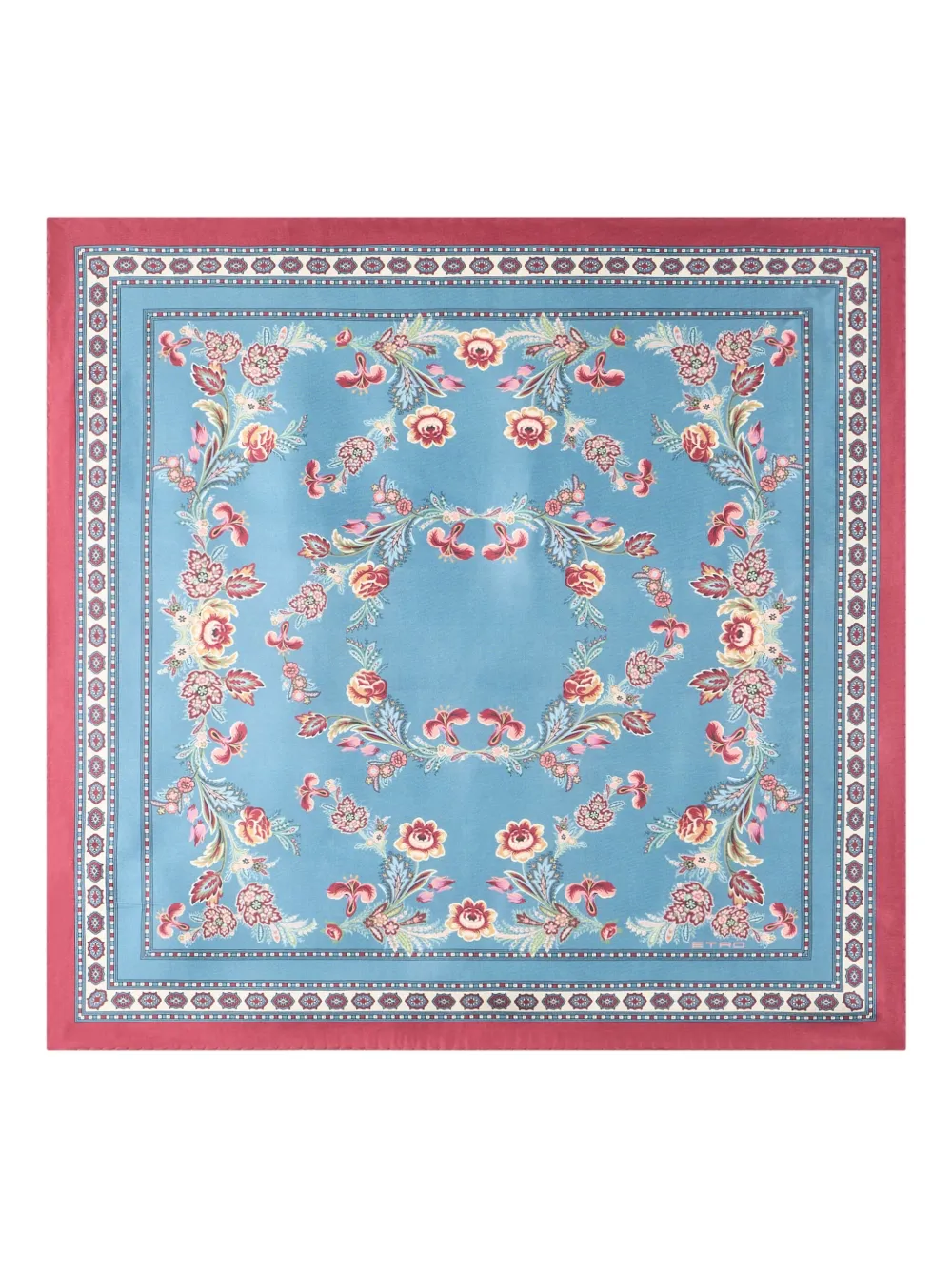 ETRO Sjaal met bloemenprint Blauw
