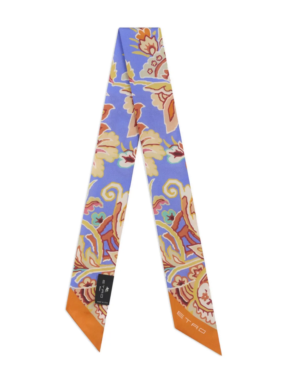 ETRO Zijden sjaal met paisley-print Oranje