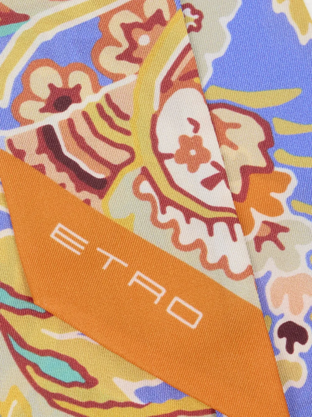 ETRO Zijden sjaal met paisley-print Oranje