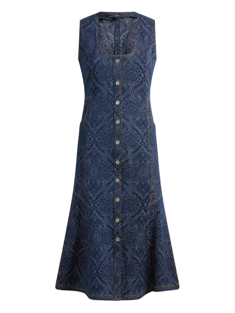 ETRO paisley-print denim dress | Blue | Image 1