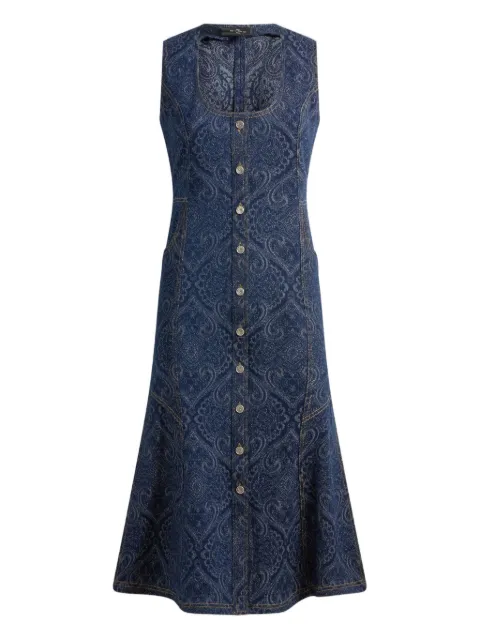 ETRO paisley-print denim dress