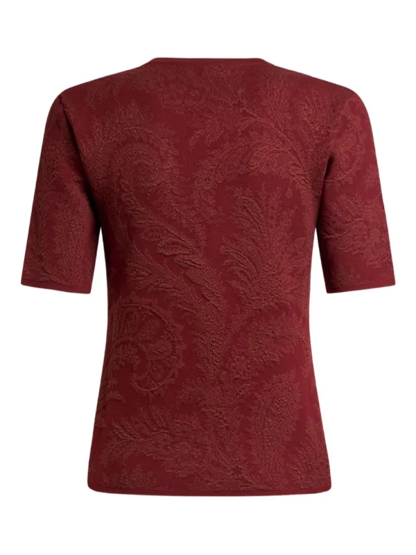 ETRO ペイズリー ジャカード コート レッド ETRO ペイズリージャカードトップ | レッド | FARFETCH JP