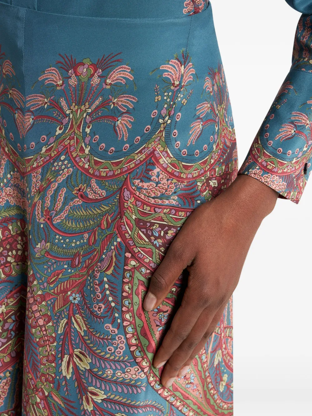ETRO Maxi-rok met paisley-print Blauw