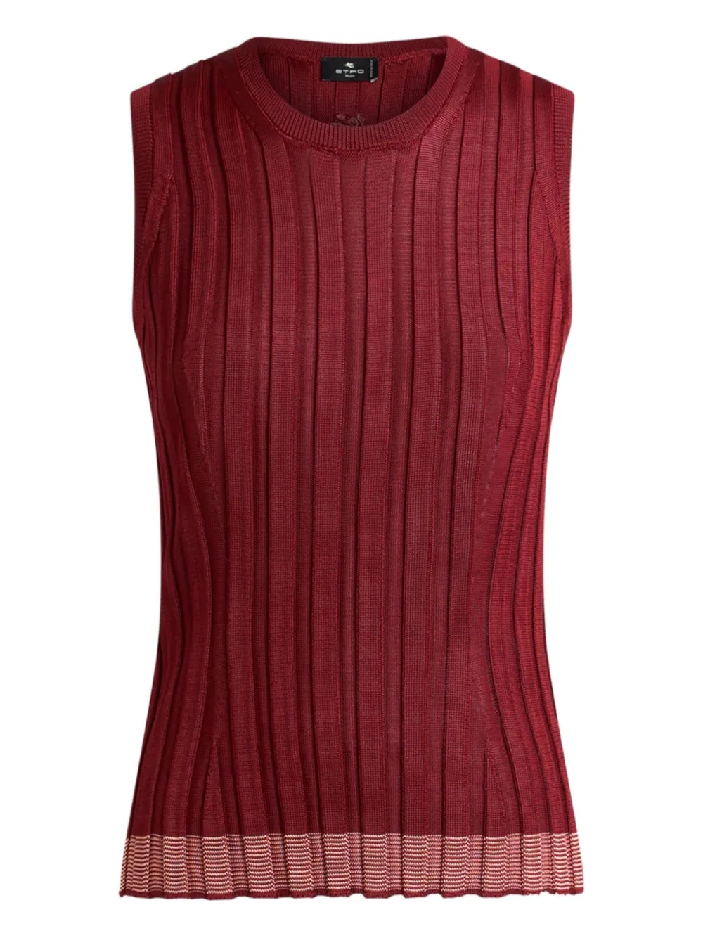 ETRO Geribbelde top Rood
