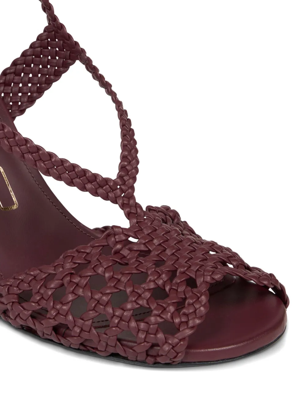ETRO woven heeled sandals Red