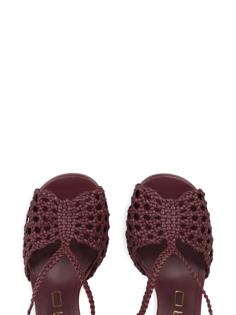 ETRO woven heeled sandals Red